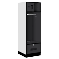 Salsbury Industries® Black 24 Inch Wide Designer Wood Open Access Locker