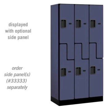 Salsbury IndustriesĀ® Blue Double Tier S Style Wood Locker 6 Feet X 18 Inches - Image 2