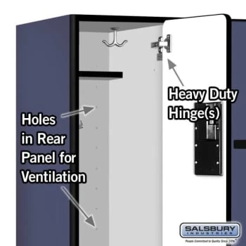 Salsbury IndustriesĀ® Blue Double Tier S Style Wood Locker 6 Feet X 18 Inches - Image 5