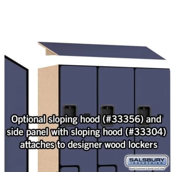 Salsbury IndustriesĀ® Blue Double Tier S Style Wood Locker 6 Feet X 18 Inches - Image 8