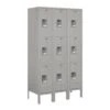 Salsbury Industries® Gray-12 Inch-Triple Tier Metal Locker 5 Feet X 15 Inches