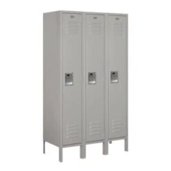 Salsbury Industries® Gray-12 Inch-Single Tier Metal Locker 5 Feet X 15 Inches