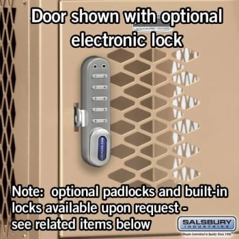 Salsbury IndustriesĀ® Six Tier Box-Tan-Vented Metal Locker 6 Feet X 15 Inches - Image 5