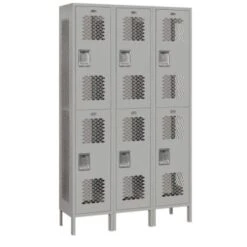 Salsbury Industries® 6 Ft. X 15 In. 2-Tier Vented Locker (Gray)