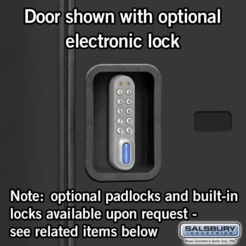 Salsbury IndustriesĀ® Black-Double Tier S Style-Wood Locker 6 Feet X 18 Inches - Image 7