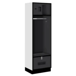 Salsbury Industries® Black-Designer Wood Open Access Locker 6 Feet X 18 Inches