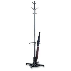 Safco® Black Metal Costumer With Umberlla Rack