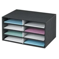Bankers Box® Black/gray Pinstripe Literature Sorter